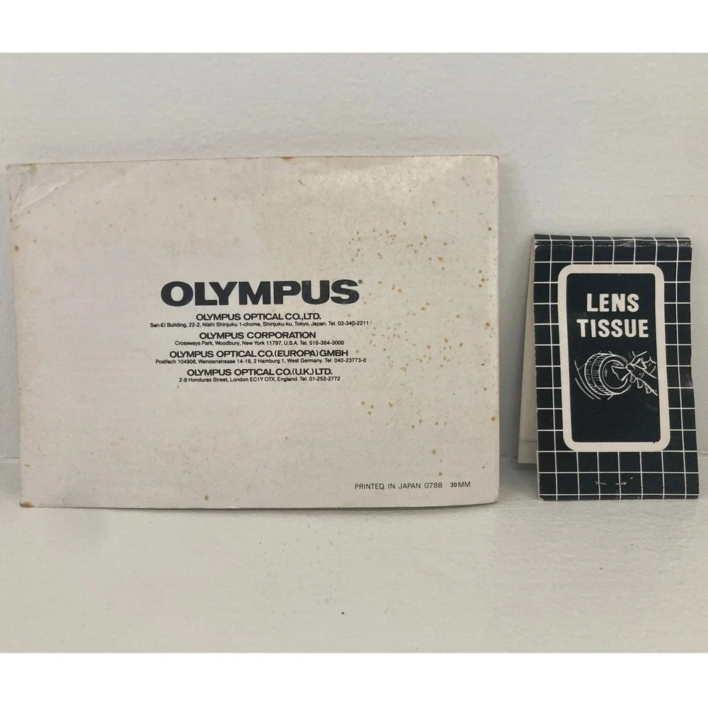Olympus Infinity SuperZoom 300 Camera Instruction Manual AZ-300 Tips Lens Tissue